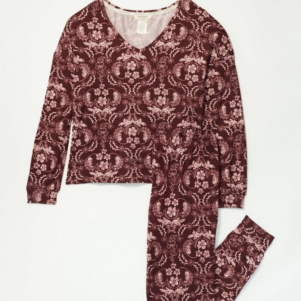 Lucky Brand V-Neck Printed Pullover Sleep Set/NWT/M